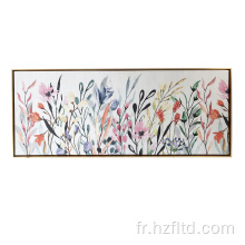 Peinture sur toile flottante de fleurs sauvages colorées